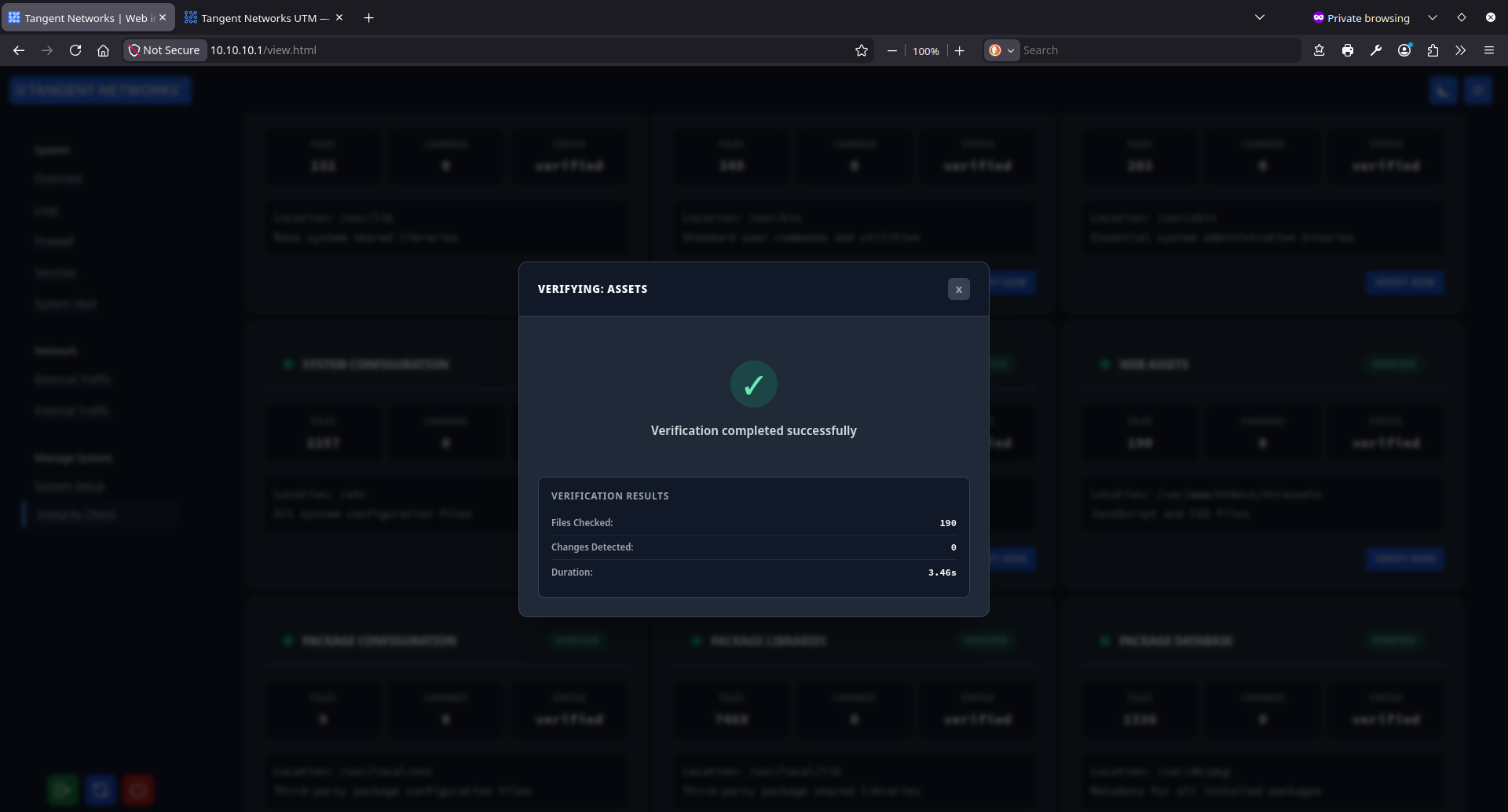 WebUI Assets Integrity Check